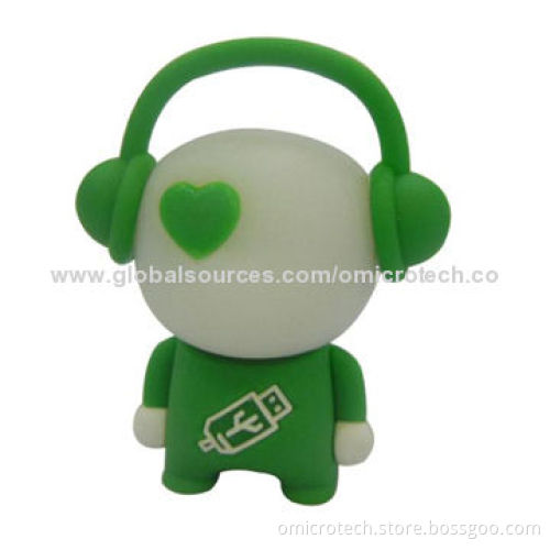 8GB Cartoon Music Man USB Flash Drive with High-speed for Apple's Mac and PCs, No Driver Required